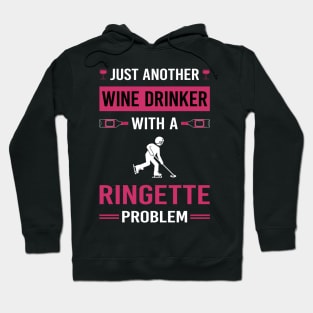 Wine Drinker Ringette Hoodie